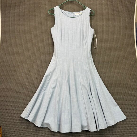 Calvin Klein Dresses Calvin Klein Light Blue Sleeveless Fit Flare